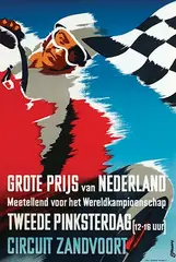 Circuit Zandvoort Grote Prijs van Nederland by Frans Mettes, 1959, poster, sold Jun 2024
