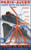 Robert Falcucci, Paris-Alger Chemins de Fer P.L.M., poster