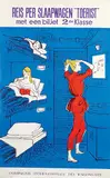 Walz, Compagnie Internationale des Wagons-Lits. Reis Per Slaapwagen, 1958, poster
