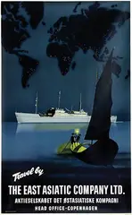 Dalsgaard, Travel by The East Asiatic Company LTD., poster