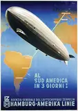 Ottomar C.J. Anton, HAPAG Al Sud America in 3 Giorni! Graf Zeppelin, poster
