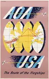 AOA USA The Route of the Flagships by Lewitt-Him "Jan Lewitt, 1907-1991 & George Him, 1900-1982)", poster, sold Jun 2024