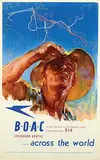 Harold P. Forster, BOAC Speedbird Routes Across the World, 1948, poster