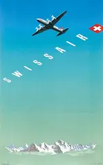 Hermann Eidenbenz, Swissair, 1948, poster