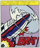 Brat! As I opened fire (panel 1, Stedelijk Museum) by Roy Lichtenstein, poster, sold Jun 2024