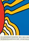 Nicholas Krushenick, The Minneapolis Institute of Arts 50th Anniversary Exhibition, 1966, poster, silkscreen