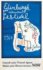 Jean Cocteau, Edinburgh International Festival, 1962, poster