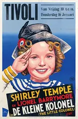 Joop Berg, Movie: Shirley Temple and Lionel Barrymore in "De Kleine Kolonel" (The Little Colonel), 1935, poster