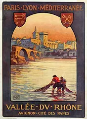 Alo, Vallée Du Rhône Avignon Cité des Papes PLM, poster