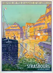 Lucien C. Blumer, Chemins de Fer d'Alsace et Lorraine Strasbourg, poster
