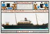 Bart van der Leck, Batavier-Lijn Rotterdam Londen, 1916, poster