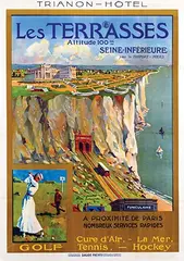 Henri Polart, Trianon-Hôtel Les Terasses Golf Tennis Hockey, 1912, poster