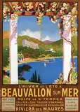 Beauvallon sur Mer Golfe de St. Tropez (Tennis Golf Croquet Yachting) by Georges Dorival & Julien Flegenheimer, 1912, poster, sold Jun 2024