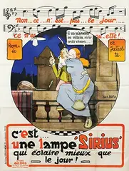 Gus Bofa, c'est une lampe Sirius (Roméo et Juliette), poster