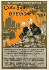 H.D. Naurac, Côte Sud de Bretagne, 1911, poster