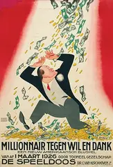 Antal Diósy, Millionair Tegen Wil en Dank, 1926, poster