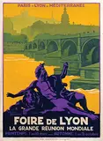 Roger Broders, Foire de Lyon (Allegory of the Rhône), poster