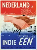 illegible signature, Nederland en Indië ÉÉN Nationaal Jongeren Verbond, 1949, poster