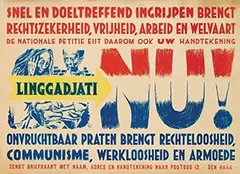 Anthonie Leemans, Linggadjati NU!, 1947, poster