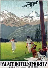 Emil Cardinaux, Palace Hotel St. Moritz (golf), 1921, poster