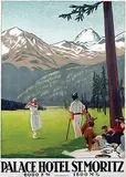 Emil Cardinaux, Palace Hotel St. Moritz (golf), 1921, poster
