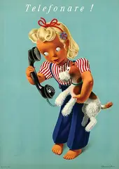Donald Brun, Telefonare !, 1946, poster