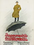 Leopoldo Metlicovitz, Copertoni Impermeabili Moretti Milano, poster