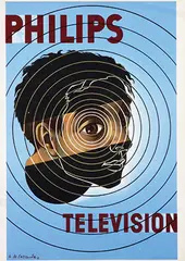 Cassandre, Philips Television, 1951, poster