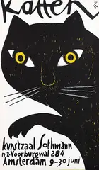 Dick Elffers, Kunstzaal Sothmann Amsterdam Katten, 1956, poster