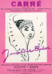 Cornelis A.B. Bantzinger, Josephine Baker afscheidsvoorstelling in Carré, 1956, poster