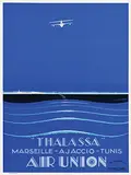 Edmond Maurus, Air Union Marseille-Ajaccio-Tunis, 1927, poster