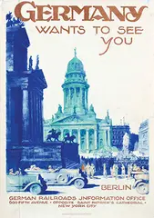 Willy Dzubas, Germany wants to see you Berlin (1930's Mercedes-Benz), 1930, poster