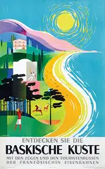Jean Jacquelin, Entdecken Sie Die Baskische Küste (golf), 1964, poster