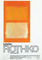 Mark Rothko, Staatliche Museen Preu?ischer Kulterbesitz Berlin Rothko, 1971, poster