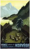 Harald Damsleth, Venez admirer les nuits blanches estivales en Norvège, 1937, poster