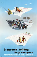 Dorrit Dekk, Staggered holidays help everyone, poster