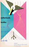 Wim Brusse, netherlands textile at the utrecht fair, 1948, poster
