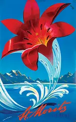 Martin Peikert, St. Moritz, 1958, poster