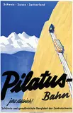 Walter Läubli, Pilatus-Bahn Schweiz, 1937, poster