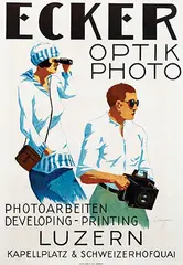 E. Schedlbauer, Ecker Optik Photo Luzern, poster