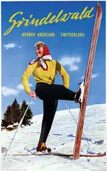 Ernst Bocchetti, Grindelwald Berner Oberland, 1947, poster