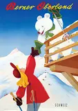 Paul Gusset, Berner Oberland Schweiz, 1945, poster
