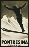 Carl F. Moos, Pontresina Engadin, 1924, poster
