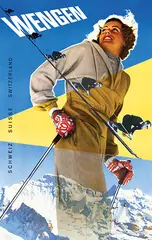 Werner Mühlemann Ernst Bocchetti, Wengen Switzerland, 1945, poster
