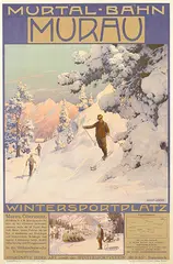 Gustav Jahn, Murtal-Bahn Murau Wintersportplatz, poster