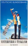 Ewald Hoinkis Ernst Modlich, Deutsche Bundesbahn Vinterferie I Tyskland (Winter Holiday in Germany), 1953, poster