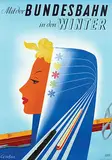 Eugene M. Cordier, Mit der Bundesbahn in den Winter, 1952, poster