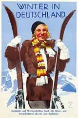Ludwig Hohlwein, Winter in Deutschland, 1931, poster