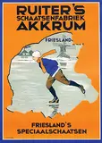 Jan Rotgans, Ruiter's schaatsenfabriek Akkrum Friesland's Speciaalschaatsen, 1920, poster