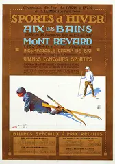 Henri Polart, Sports d'Hiver Aix les Bains Mont Revard, 1910, poster